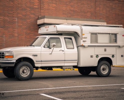 A 1993 Ford F250 IDI with Alaskan camper package by Ottoex